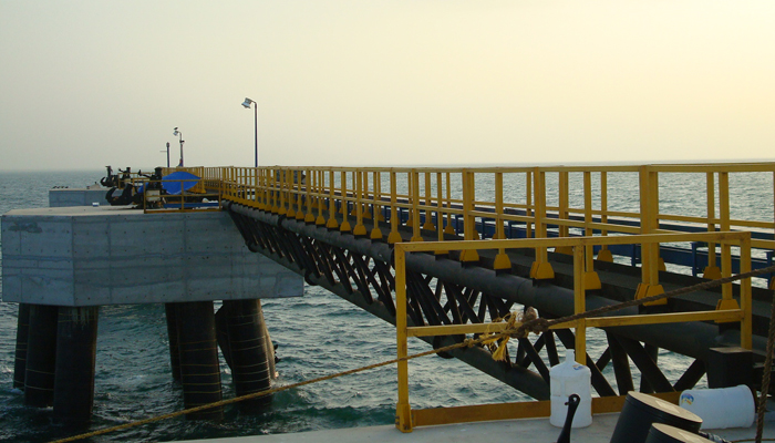 Shuqaiq jetty construction works