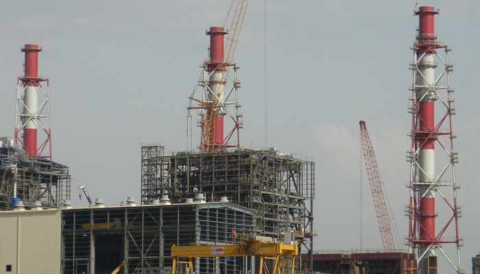 Shuqaiq offshore facility aerial view